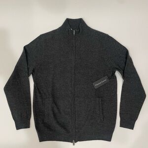 Christian Lacroix Charcoal Full-Zip Men's Sweater